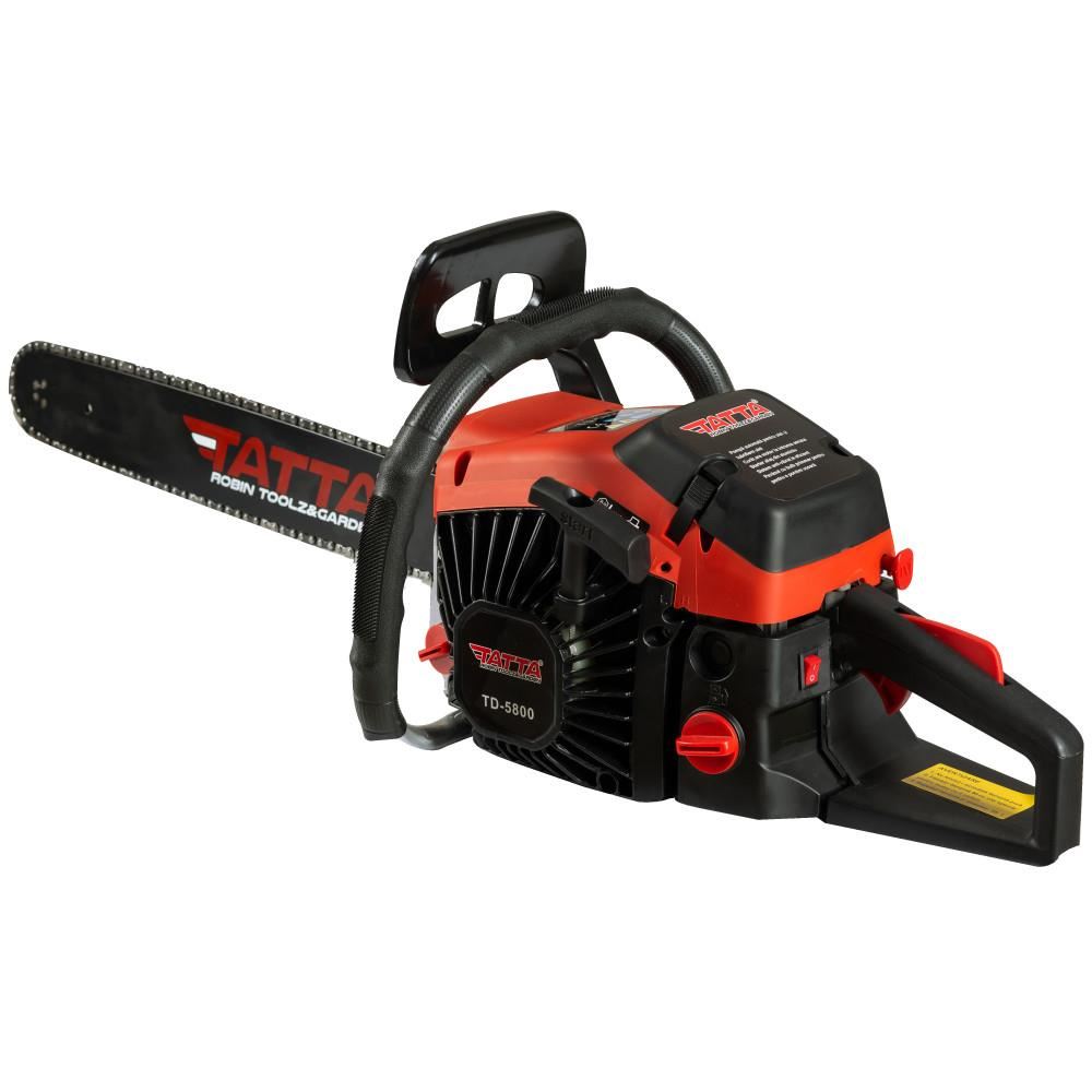 Tatta TD5800 professzionális láncfűrész, 3,54 LE, 58 cm³, 0,55 l, benzin, lánc, vezetőlemez