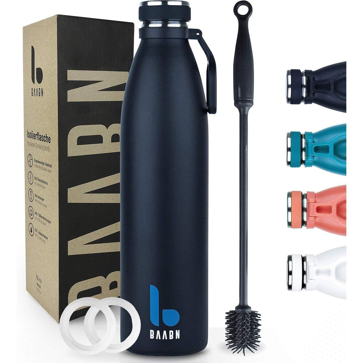 BAABN Duplafalú Hőszigetelő Termosz, 1000ml, Kempingezéshez, Túrázáshoz, Fitneszhez, Rozsdamentes acél vizespalack, Szivárgásmentes