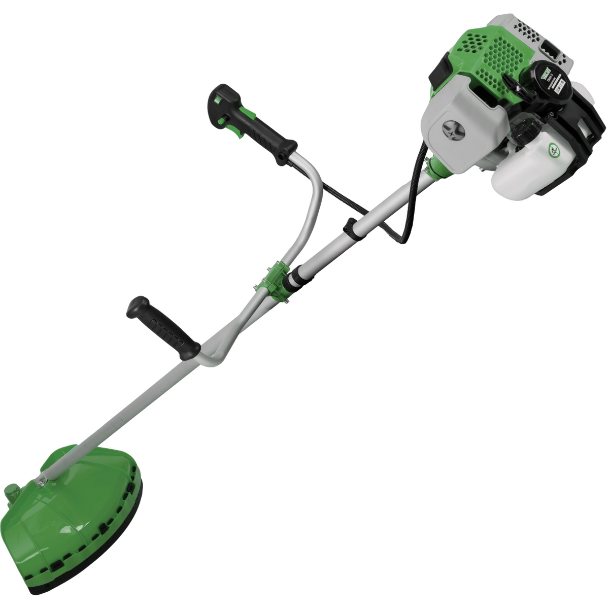 Tatta TM462-9 bozótvágó, 42.2 cm3, 3500 W, motor fordulatszám terhelés alatt 9000 ford./perc, alapjárati fordulatszám 3000 ford./perc, üzemanyagtartály 1200 ml, 1500 mm, 9 tartozékkal