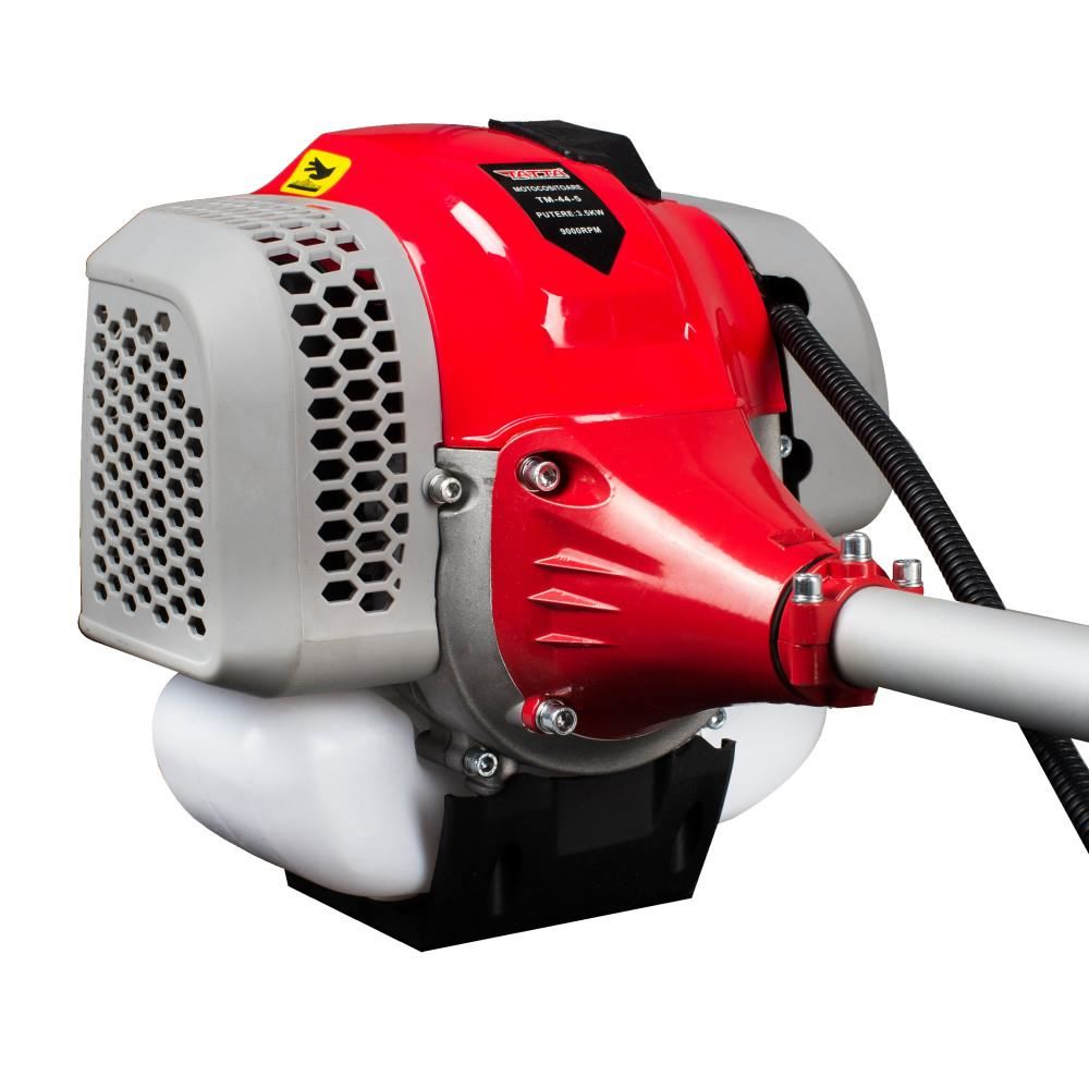 Motoros kasza Tatta TM44-5, 52 cm³, 4,76 LE, Motorfordulatszám terhelés alatt 9000 ford./perc, Alapjárati fordulatszám 3000 ford./perc, tartály 1200 ml, 1500 mm