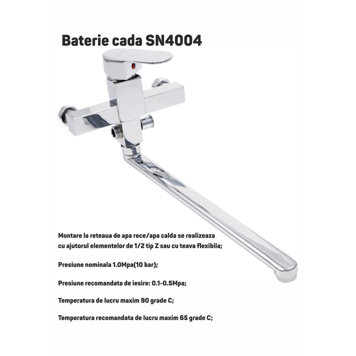 Sanitec De Luxe ERT-SN 4004 egykaros kád-/zuhanycsaptelep, egykaros