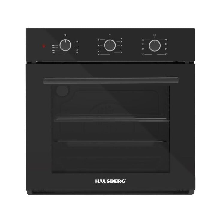 Hausberg HB-8044NG beépíthető elektromos sütő 58L 1600W Turbo 9 program Fekete