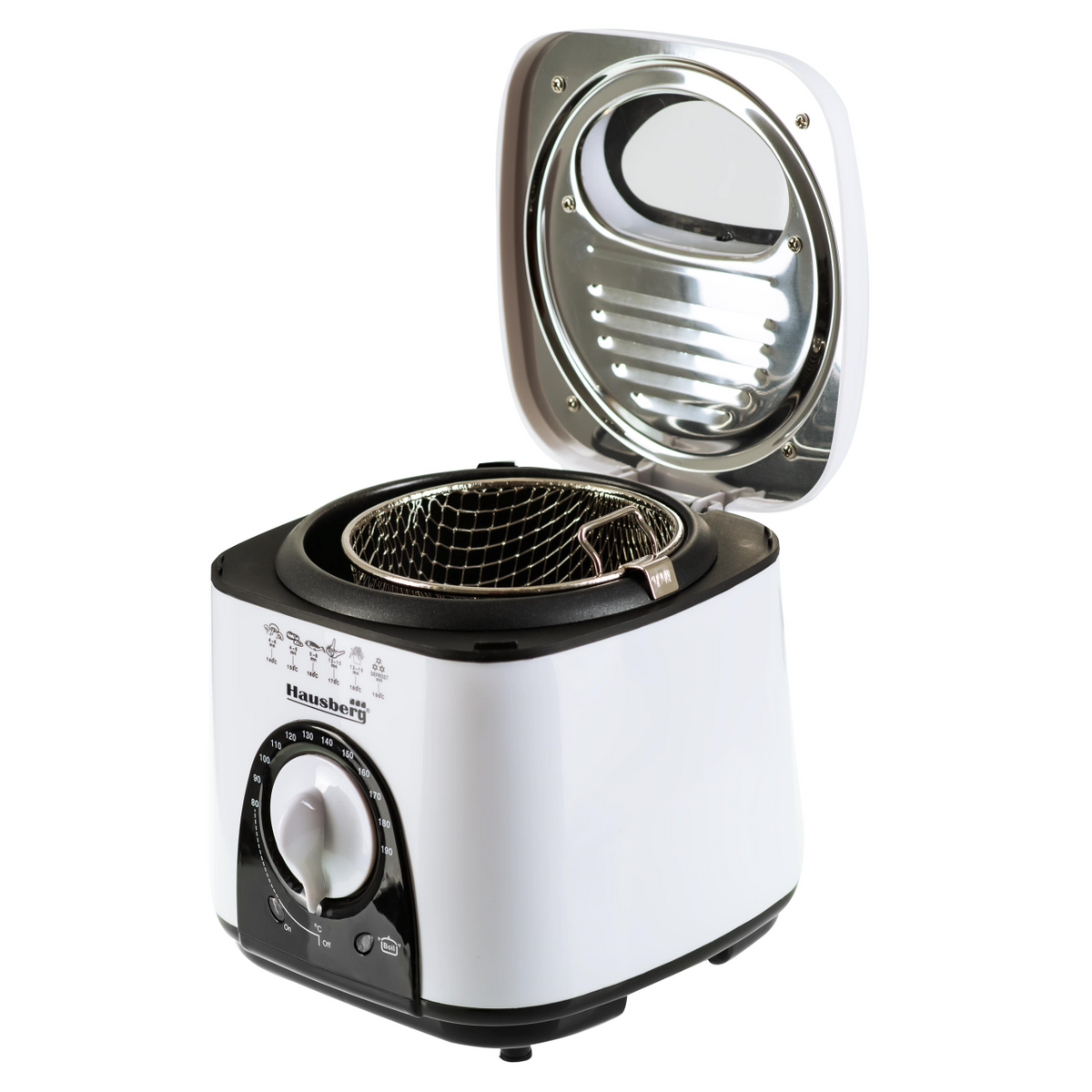 Hausberg HB 1320NG olajsütő, 850W - 950 W, 1 L, fehér/fekete