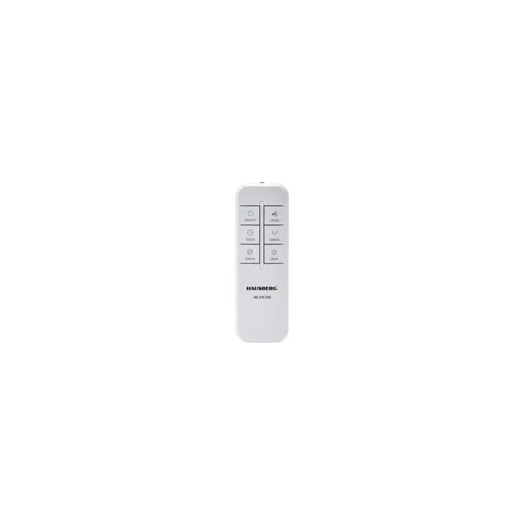 HAUSBERG HB-5957AB digitális oszcilláló ventilátor, 65W, 12 sebességfokozat, 4 program, negatív ionizáció, 12 órás időzítő, 40°-os oszcilláció, LED, távirányító