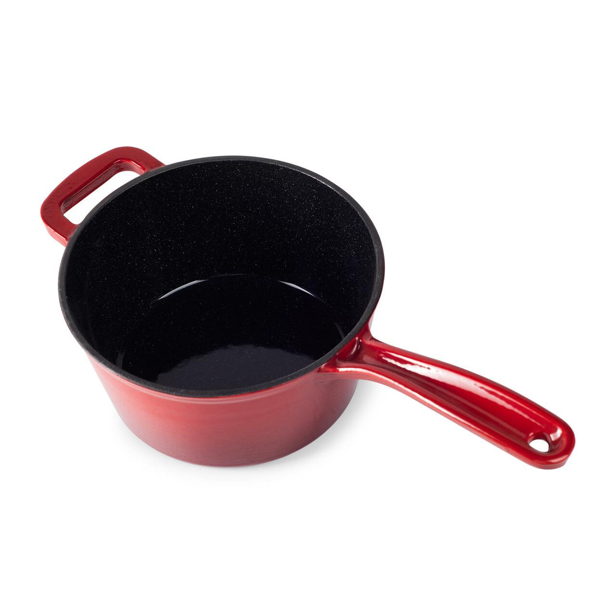 Hausberg HB-H751RS Zománcozott Öntöttvas Lábas Fedővel, 19 cm, 1,9 l, Indukciós és Sütőben is Használható