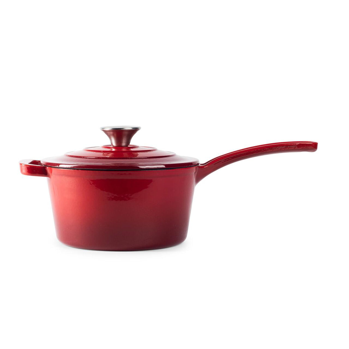 Hausberg HB-H751RS Zománcozott Öntöttvas Lábas Fedővel, 19 cm, 1,9 l, Indukciós és Sütőben is Használható