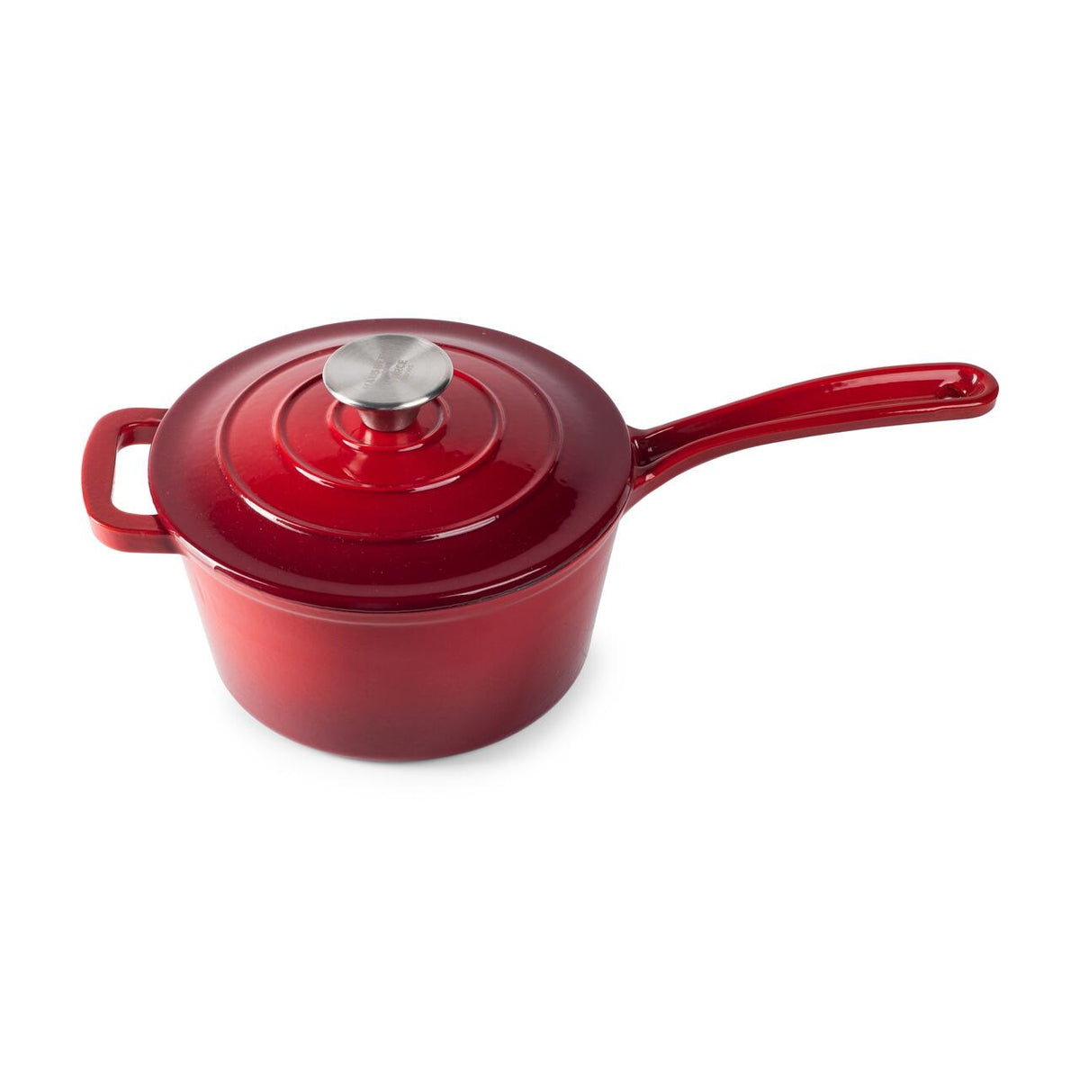 Hausberg HB-H751RS Zománcozott Öntöttvas Lábas Fedővel, 19 cm, 1,9 l, Indukciós és Sütőben is Használható