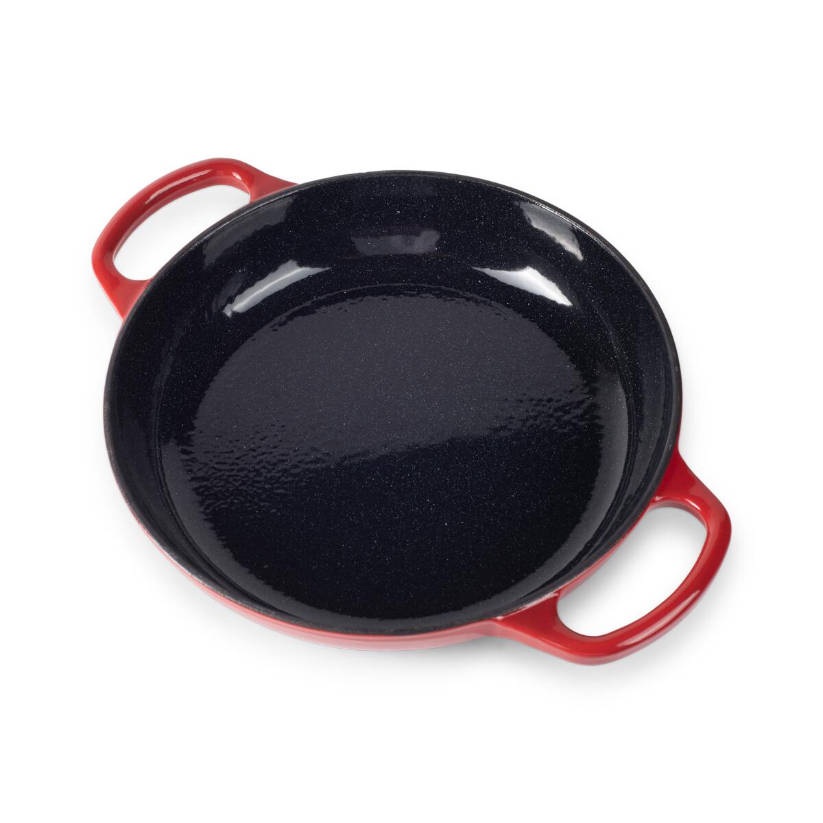 Hausberg HB-H753RS Zománcozott Öntöttvas Ovális Lábas Fedővel, 26 cm, 2 l, Indukciós főzőlap- és sütőkompatibilis, Dupla zománcbevonat