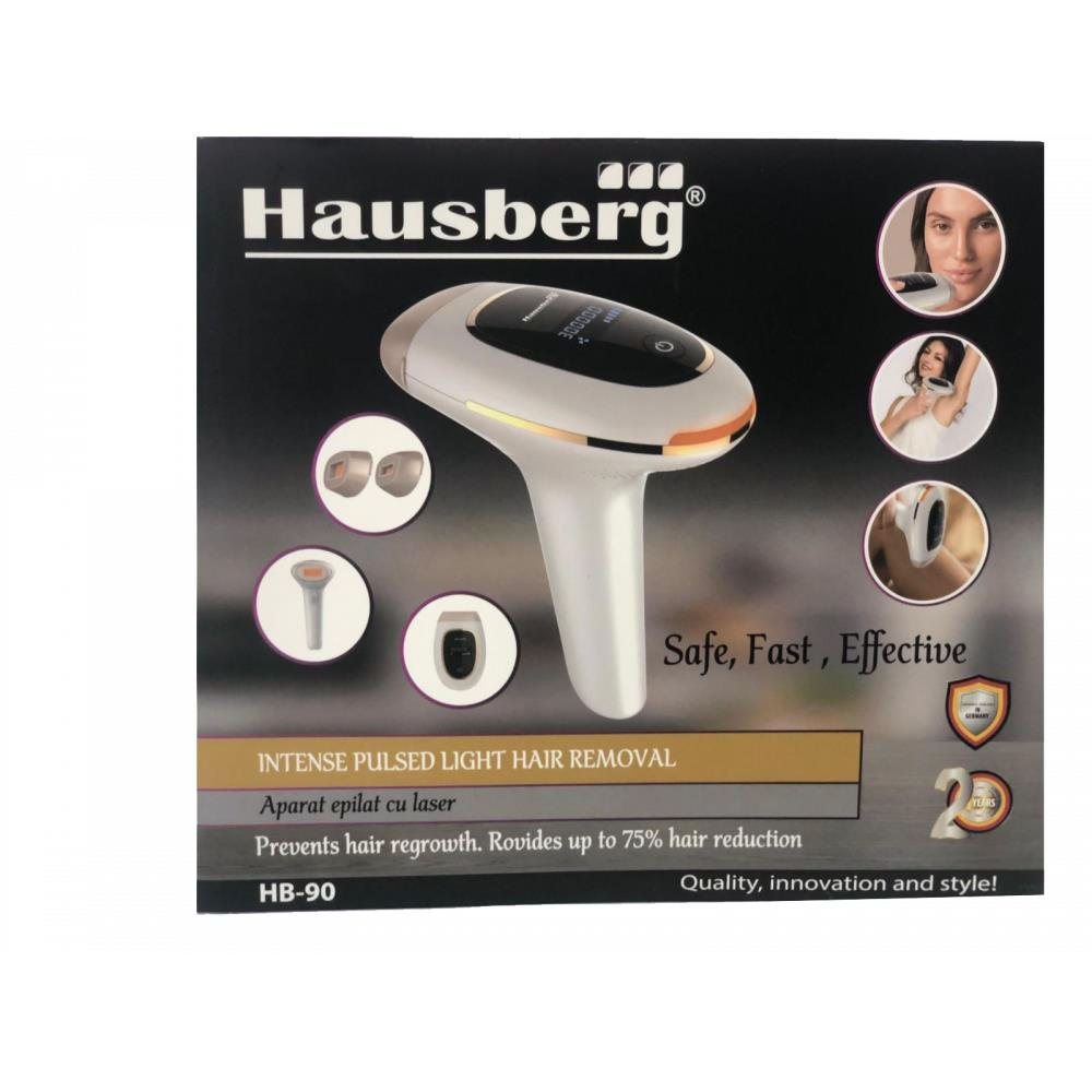 IPL Epilátor Hausberg HB-90, 300.000 impulzus, LCD kijelző, Hullámhossz 550-1200nm