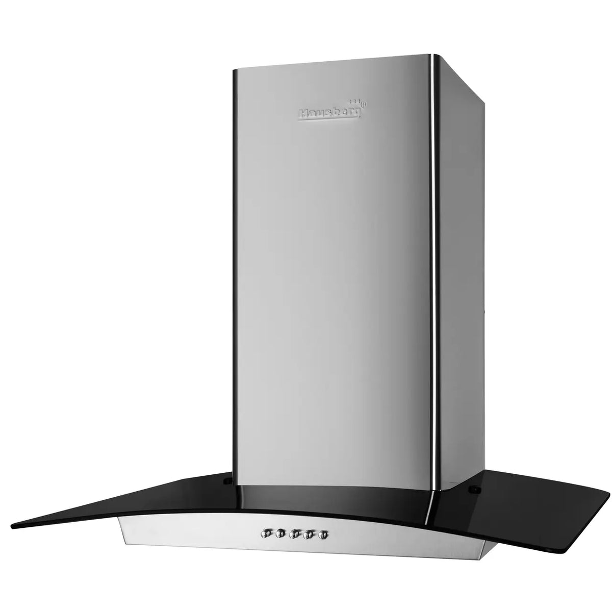 Hausberg HB 1265 dekoratív beépíthető páraelszívó, elszívási teljesítmény 650 m3/h, 1 motor, 60 cm, inox/üveg