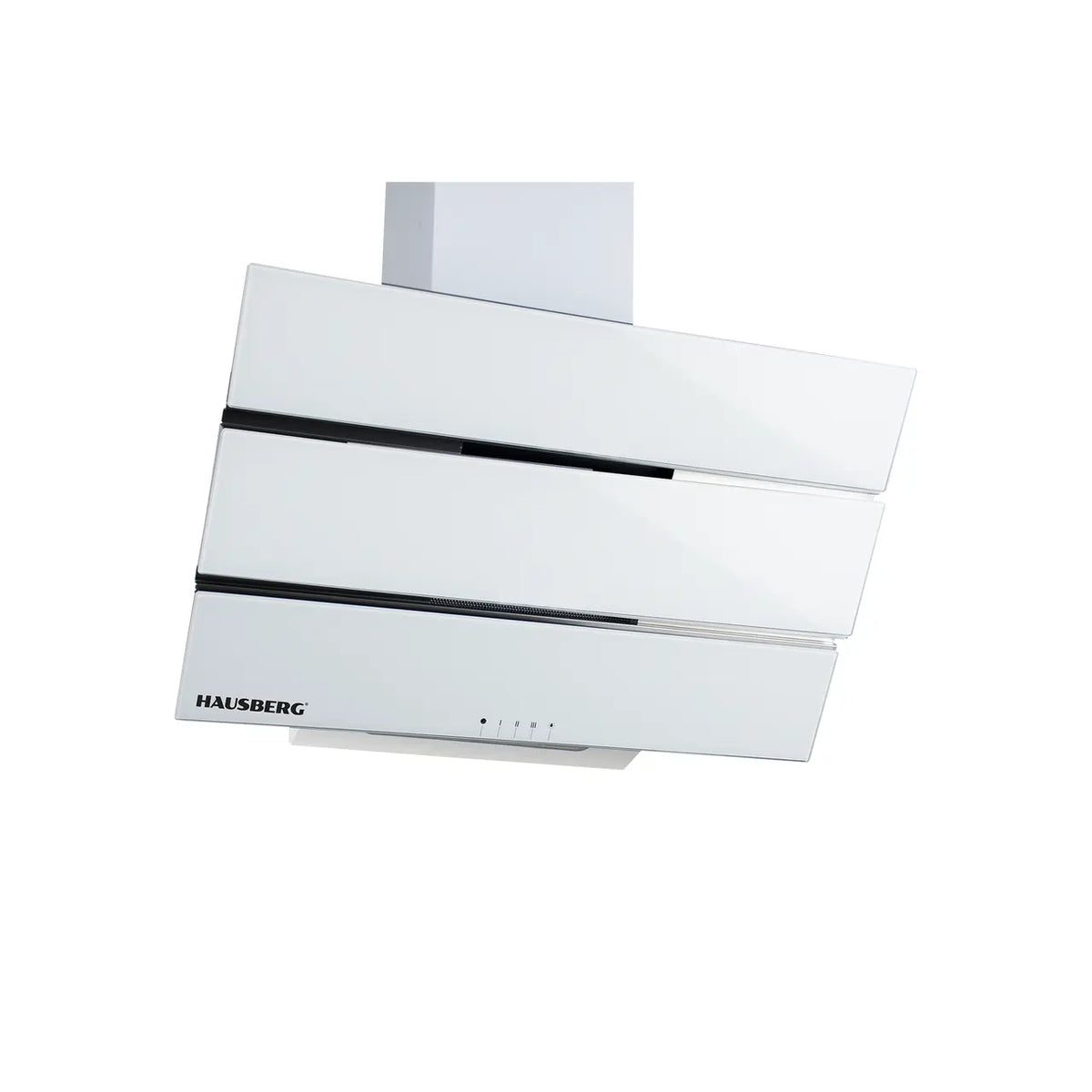 HAUSBERG HB-1820AB dekoratív beépíthető páraelszívó, 112 W, üveg test, LED, 450 m³/h elszívási teljesítmény, 60 cm, fehér