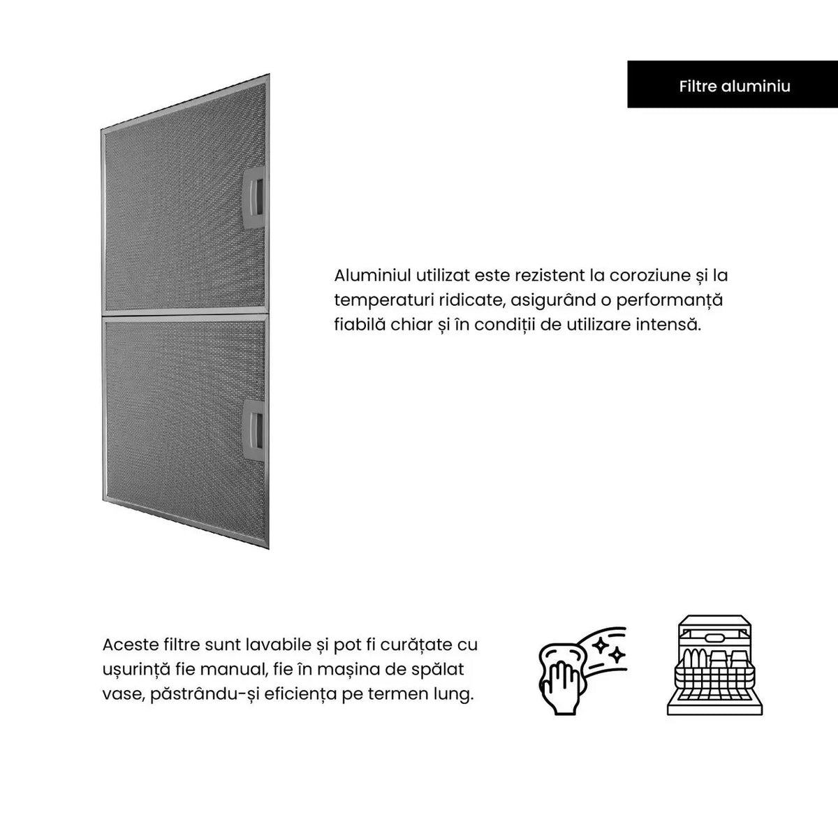 Hausberg HB-2285NG dekoratív beépíthető páraelszívó, 163W, alumínium szűrő, maximális elszívási teljesítmény 650 m3/h, 60 cm, fekete