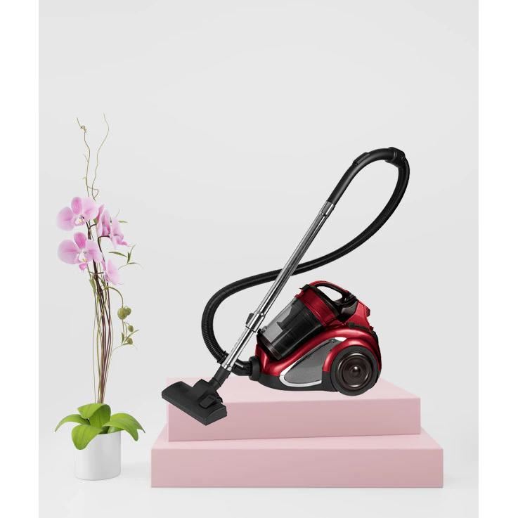 Hausberg HB-2820RS porzsák nélküli porszívó, 2200 W, 4,5 liter, 85 dB, mosható szűrő, multiciklon rendszer, fekete/piros