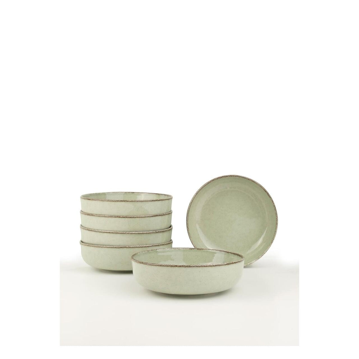 Kutahya Porselen Moderna 18 részes, 6 személyes porcelán étkészlet, zöld