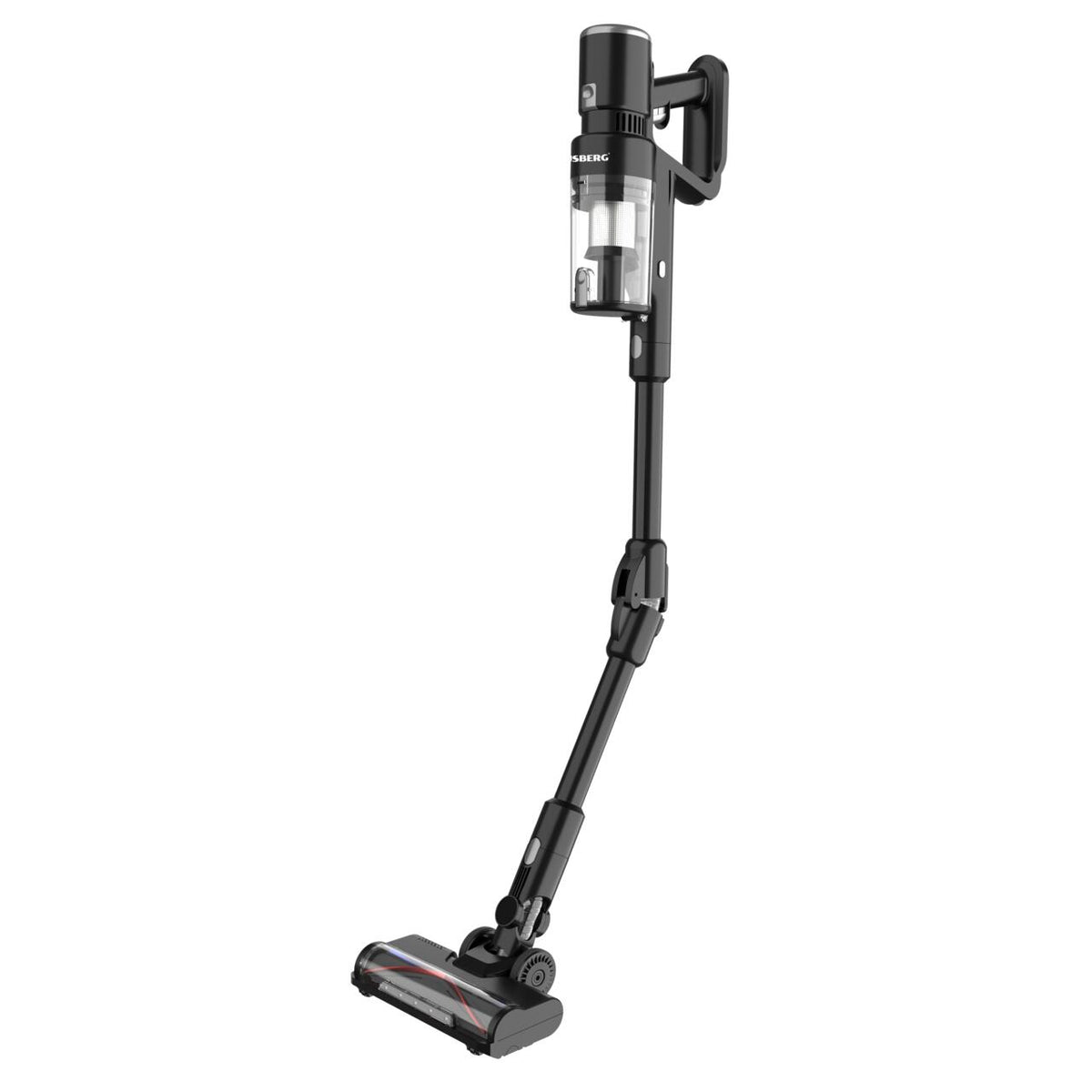 Hausberg HB-2019NG akkumulátoros álló porszívó, 250W, BLDC motor, 22KPA, digitális kijelző, 45 perc üzemidő, tartozékokkal